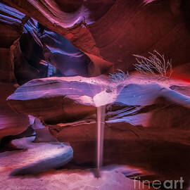 Upper Antelope Slot Canyon Falling Sand by Jerry Fornarotto
