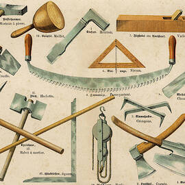 Various Building And Masonry  Tools by Mary Evans Picture Library