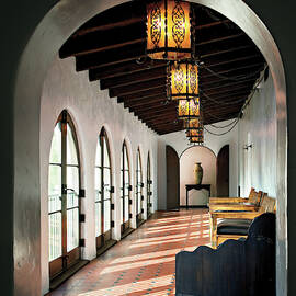 View Of Lobby With Chairs And Lanterns by Scott Frances