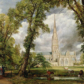 View of Salisbury Cathedral from the Bishop's Grounds by John Constable