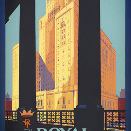 Vintage Royal York Hotel Travel Poster by Mountain Dreams