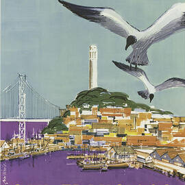 Vintage Travel Poster - San Francisco by Georgia Clare