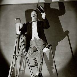 W. C. Fields Standing On A Ladder by Edward Steichen