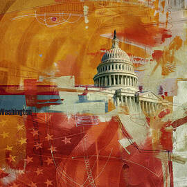 Washington City Collage 4 by Corporate Art Task Force