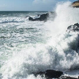 Waves Breaking Over The Rocky Shore Of by James Sparshatt / Design Pics