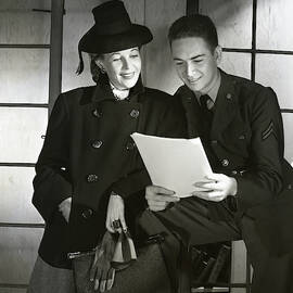 Wendy Barrie And Corporal Marion Hargrove by Horst P. Horst