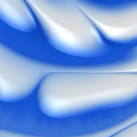White and cool blue digital ice abstract by Matthias Hauser