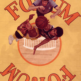 Wilt Chamberlain Vs. Kareem Abdul Jabbar Tip Off by Retro Images Archive