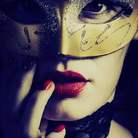Woman with mask by Jelena Jovanovic