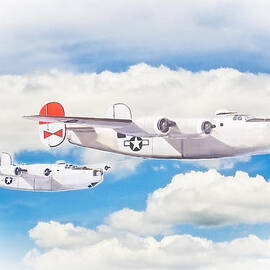 WWII Planes B24 Liberator  by LeeAnn McLaneGoetz McLaneGoetzStudioLLCcom