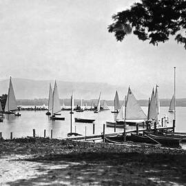 Yachts On Lake Geneva by Underwood Archives