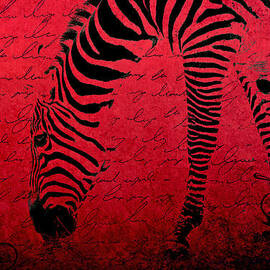 Zebra Art Red - aa01tt01 by Variance Collections