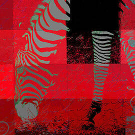 Zebra Art - Red rsp02 by Variance Collections