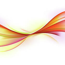 Swirl On White Background by Eastnine Inc.