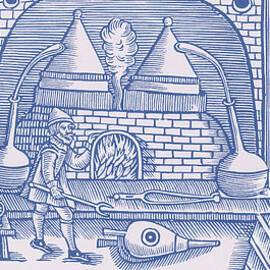Distillation, Middle Ages by Science Source