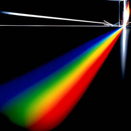 White Light Split Into Colours By A Prism