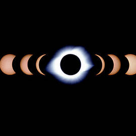 Timelapse Image Of A Total Solar Eclipse