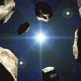 Asteroids Orbiting The Sun