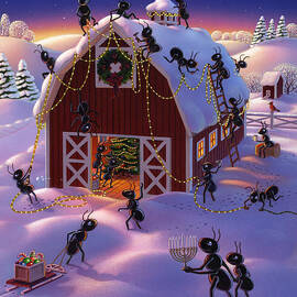 Christmas Decorator Ants by Robin Moline