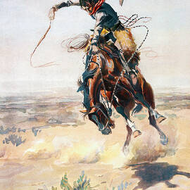 Cowboy On A Bucking Bronco, A Bad Hoss by Everett