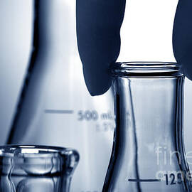 Erlenmeyer Flasks in Science Research Lab by Science Research Lab
