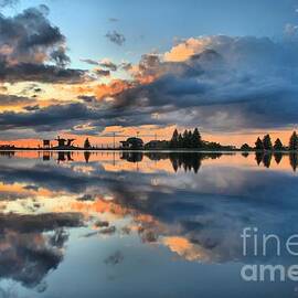 Fire Over Lake Tahoe by Adam Jewell