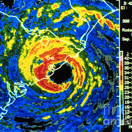 Hurricane Hugo, Digitized Radar Image by Science Source
