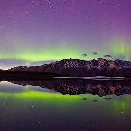 Knik Aurora Reflections by Sam Amato