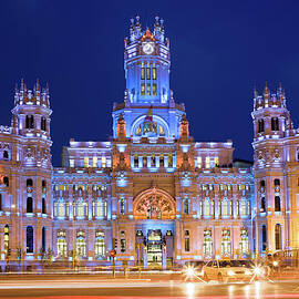 Cibeles Palace At Night In Madrid by Artur Bogacki