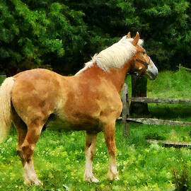 Palomino Walking Away by Susan Savad