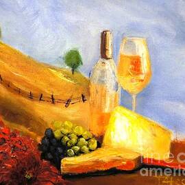 Picnic in the Vineyard by Therese Alcorn