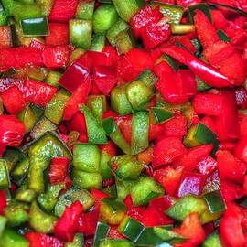 Red and Green Peppers by Paul Ward