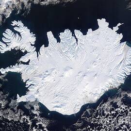Satellite Image Of Iceland by NASA/Science Source