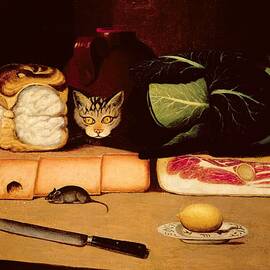 Still Life with Cat and Mouse by Anonymous
