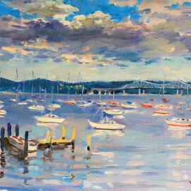 Sun and Clouds in Hudson by Ylli Haruni