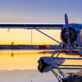 Sunset and a Beaver- Abstract by Tim Grams