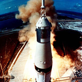 The Launch Of A Space Rocket by Stockbyte