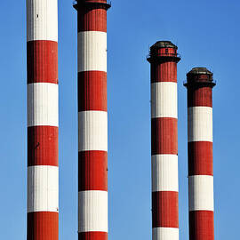 Thermal powerplant chimneys by Sami Sarkis Photography