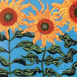 Three Sunflowers II by Genevieve Esson