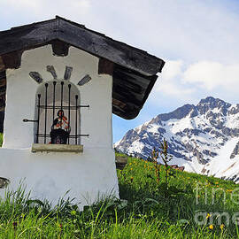 Wayside Shrine in the mountains by Matthias Hauser