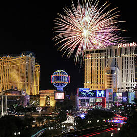 A Celebration at Bellagio and Las Vegas Blvd, Nevada, USA by Derrick Neill