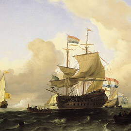 A Frigate and Other Vessels on a Rough Sea, from 1681