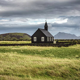 Black wooden church of Budir in Iceland by Miroslav Liska