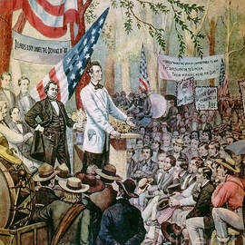 LINCOLN-DOUGLAS DEBATE by GRANGER Historical Picture Archive