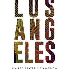 Los Angeles, United States Of America - City Name Typography - Minimalist City Posters by Studio Grafiikka