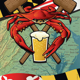 Maryland Crab Feast Crest by Joe Barsin