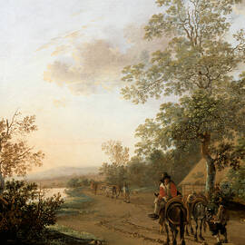 Road by the Edge of a Lake, from circa 1637-1642