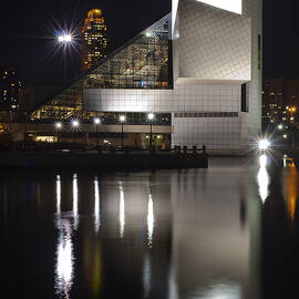 Rock and Roll Hall of Fame at Night by At Lands End Photography