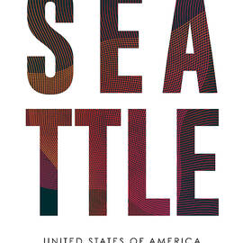 Seattle, United States of America - City Name Typography - Minimalist City Posters by Studio Grafiikka