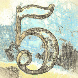 Sketchy Five Drawing by Carol Leigh